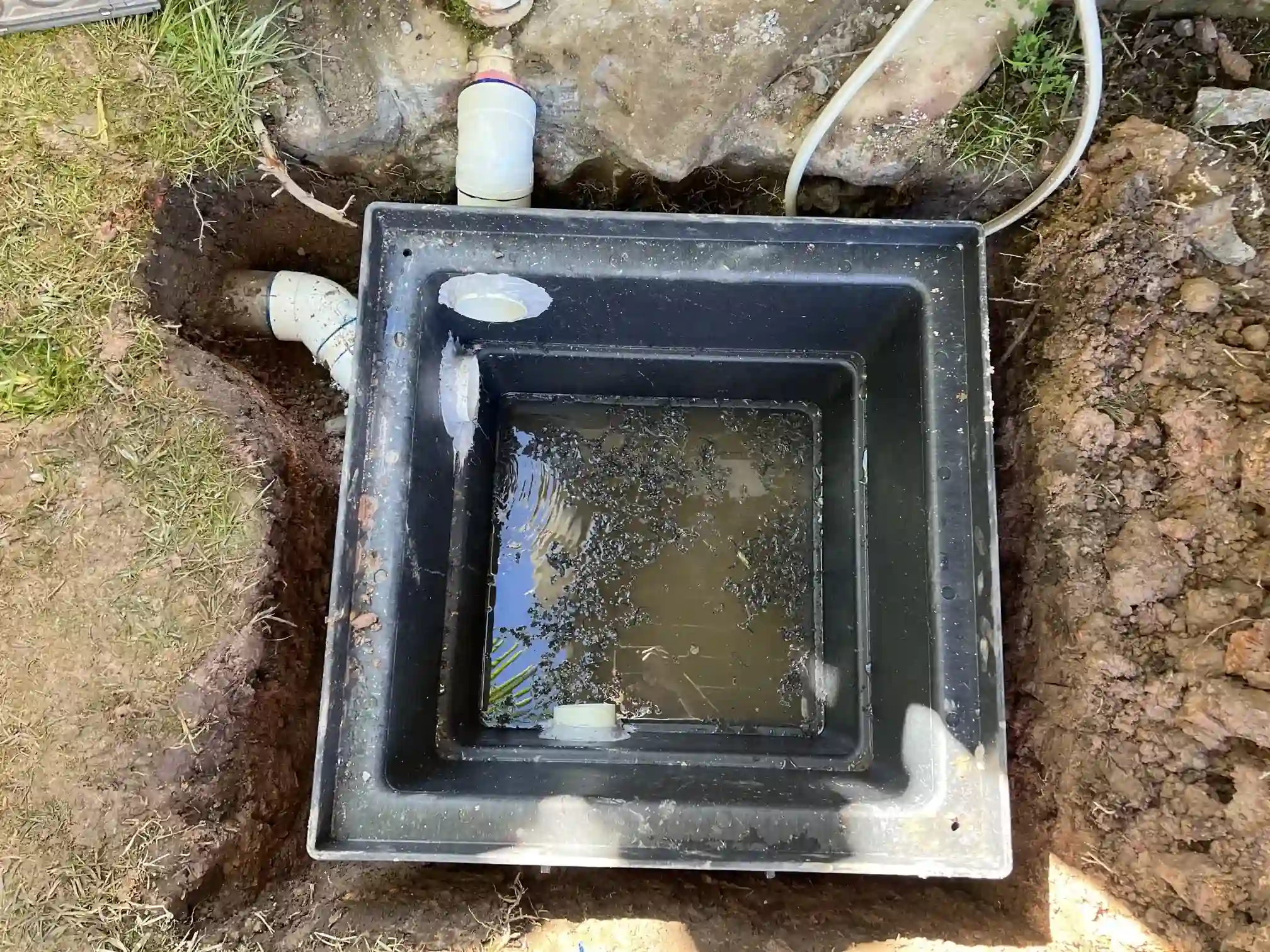 A blocked storm water drain